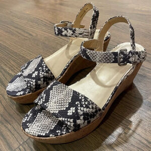 Stuart Weitzman Snakeskin Wedges
